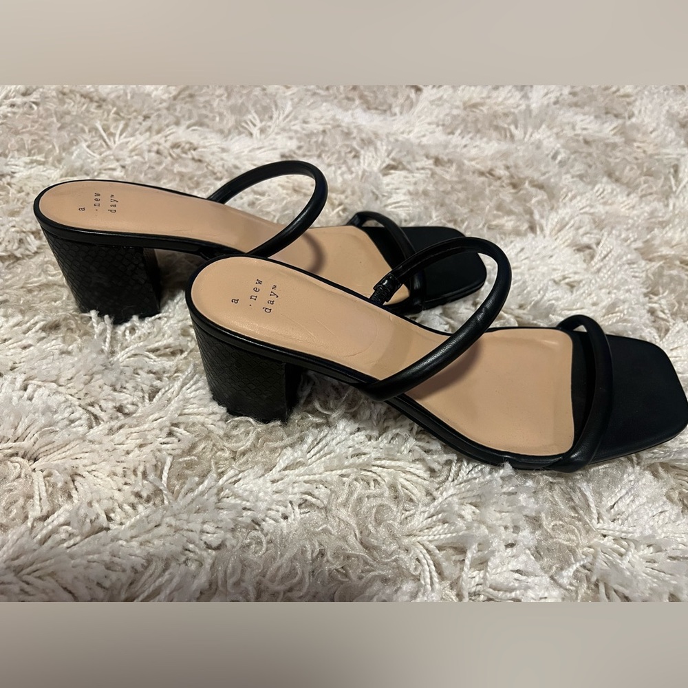 A New Day, black short chunky heel Women’s Sz 10